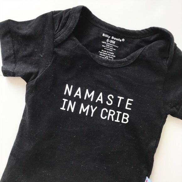 Silly Souls namaste in my crib bodysuit EUC 6-9m - Picture 2 of 4